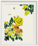 菊花水墨画