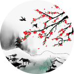 梅花花鸟装饰画