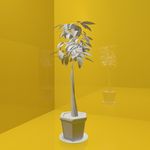 花草模型 花盆模型 绿叶 植物