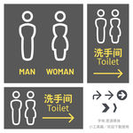 洗手间标识牌