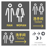 洗手间标识牌