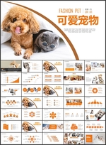 可爱宠物店动物医院PPT