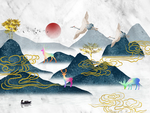 新中式装饰画背景墙