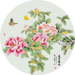 花开富贵花鸟画