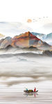 手绘意境山水国画 TIF分层