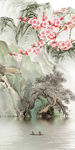 中国风玄关山水画 tif分层
