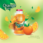 橙汁饮品饮料海报