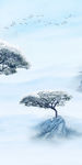 高雅玄关画山水画 TIF分层