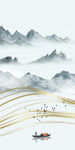 高清玄关画山水画 TIF分层