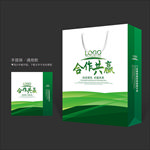 绿色手提袋 手提袋设计 手提袋