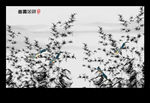 水墨竹子背景墙