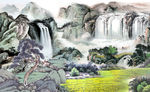 电视背景 山水国画