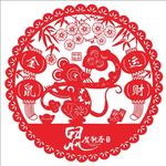 鼠年剪纸