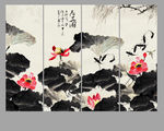 水墨画荷花