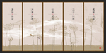 荷花无框画