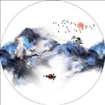 新中式水墨山水意境风景画装饰画
