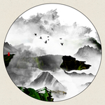 墨迹山水