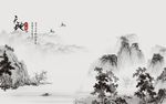 中式水墨风格背景墙