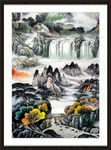 山水瀑布