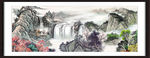 山水瀑布