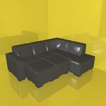 沙发模型 休闲沙发 软体家具