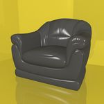 沙发模型 休闲沙发 软体家具