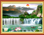 瀑布山水