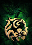 绿色生态地产草丛中的logo