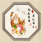 贺寿图装饰画