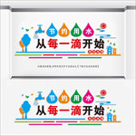 节水背景墙
