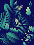 扁平植物插画