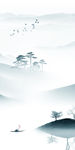 意境山水画玄关图 TIF分层