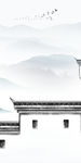 徽派山水画玄关图 TIF分层