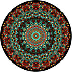 圆形花纹图案地毯服饰花纹布匹花