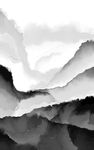 抽象山水水墨画
