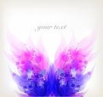 梦幻水彩画载体背景与彩色花卉和