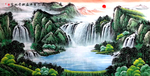 聚宝盆山水画