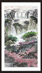 竖幅山水画