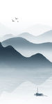 中国风山水画玄关 TIF分层