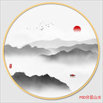 禅意山水画