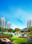 地产 湖景 海报