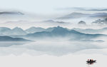 豪华山水中式大画 TIF分层