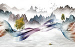 中国风意境新山水画 TIF分层