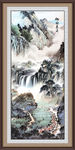 竖版山水画