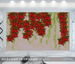 唯美藤蔓玫瑰墙纸