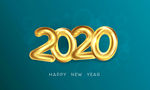 金色华丽2020新年海报素材