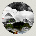 背景山水画