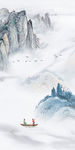 国画山水画玄关 TIF分层