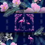 矢量火烈鸟