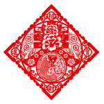 矢量春节剪纸窗花